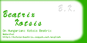 beatrix kotsis business card